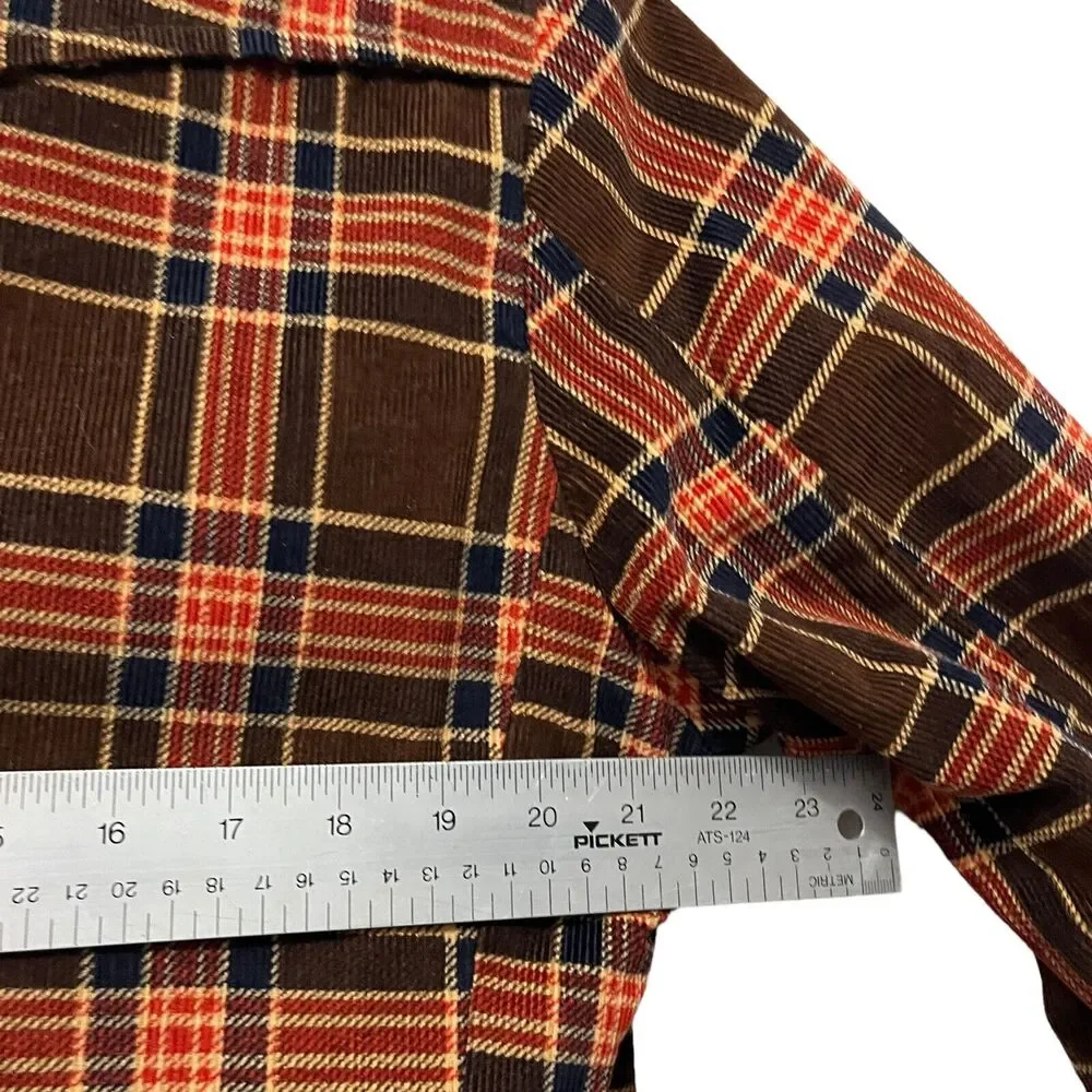 Miller Western Wear Blazer Sport Coat Men Size 40 Vintage Plaid Cowboy Corduroy